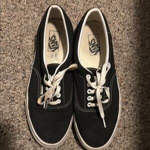 Vans Classic Black and White Lace-Up Shoes